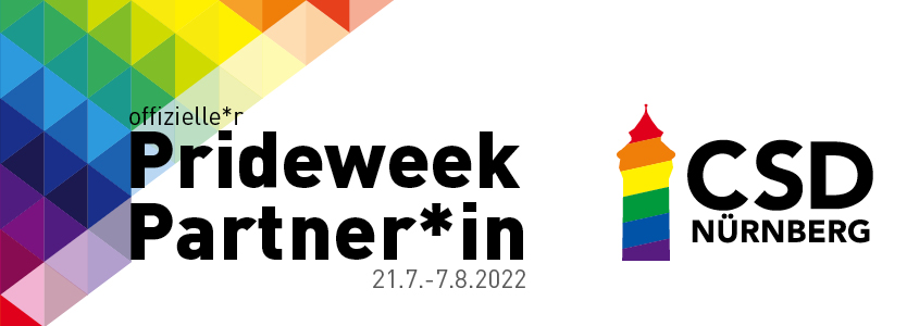 Logo Prideweek Partner*in CSD  Nürnberg